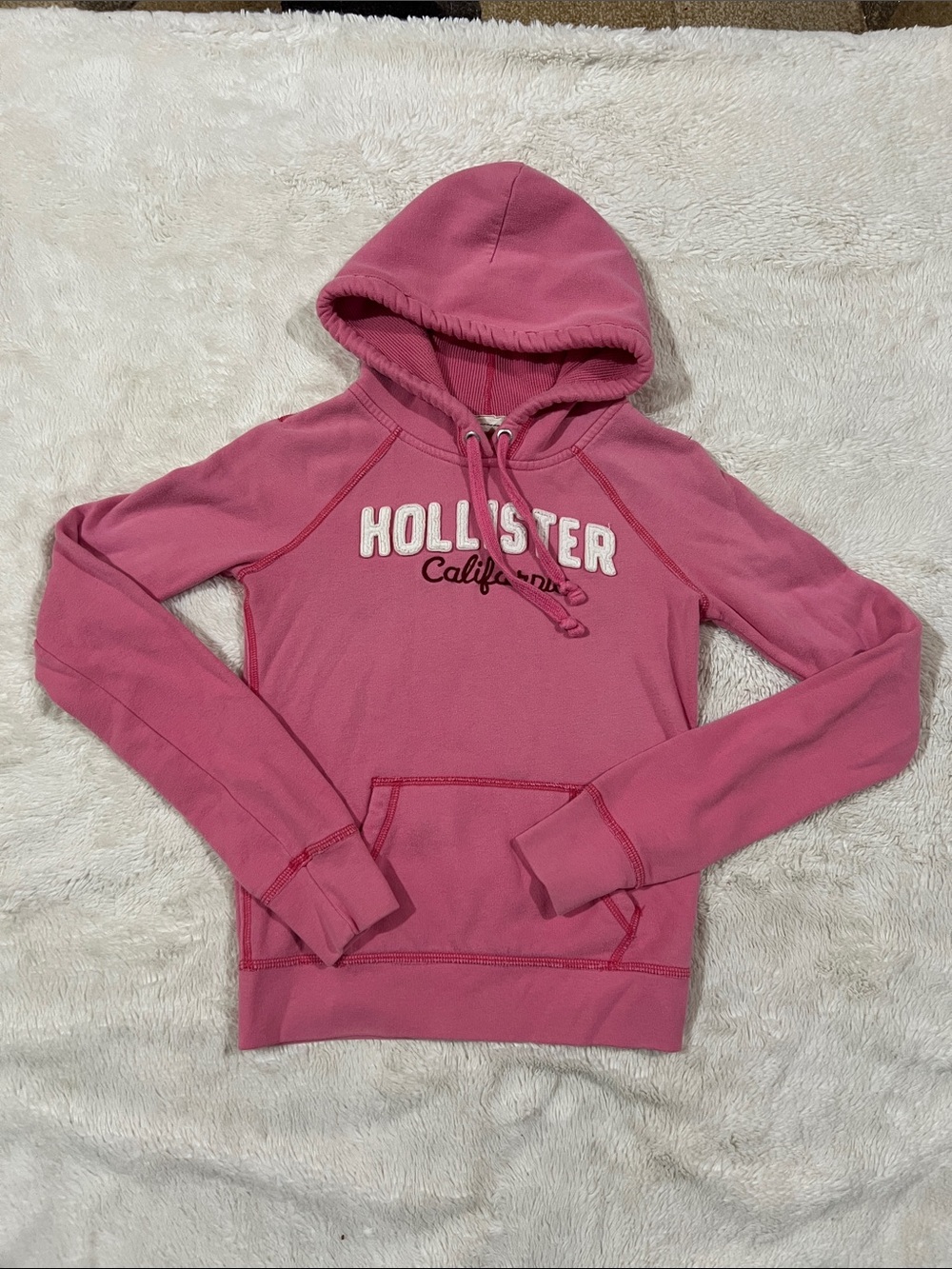 Y2K Hollister Pink Hoodie Sweatshirt small